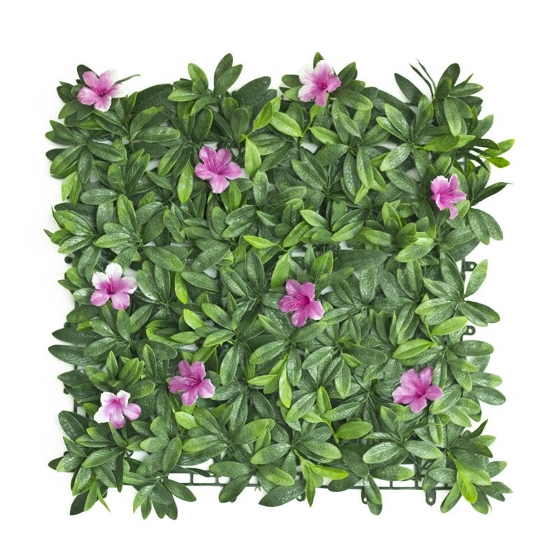 Pink Petal Artificial Hedge Tile: 50cm x 50cm