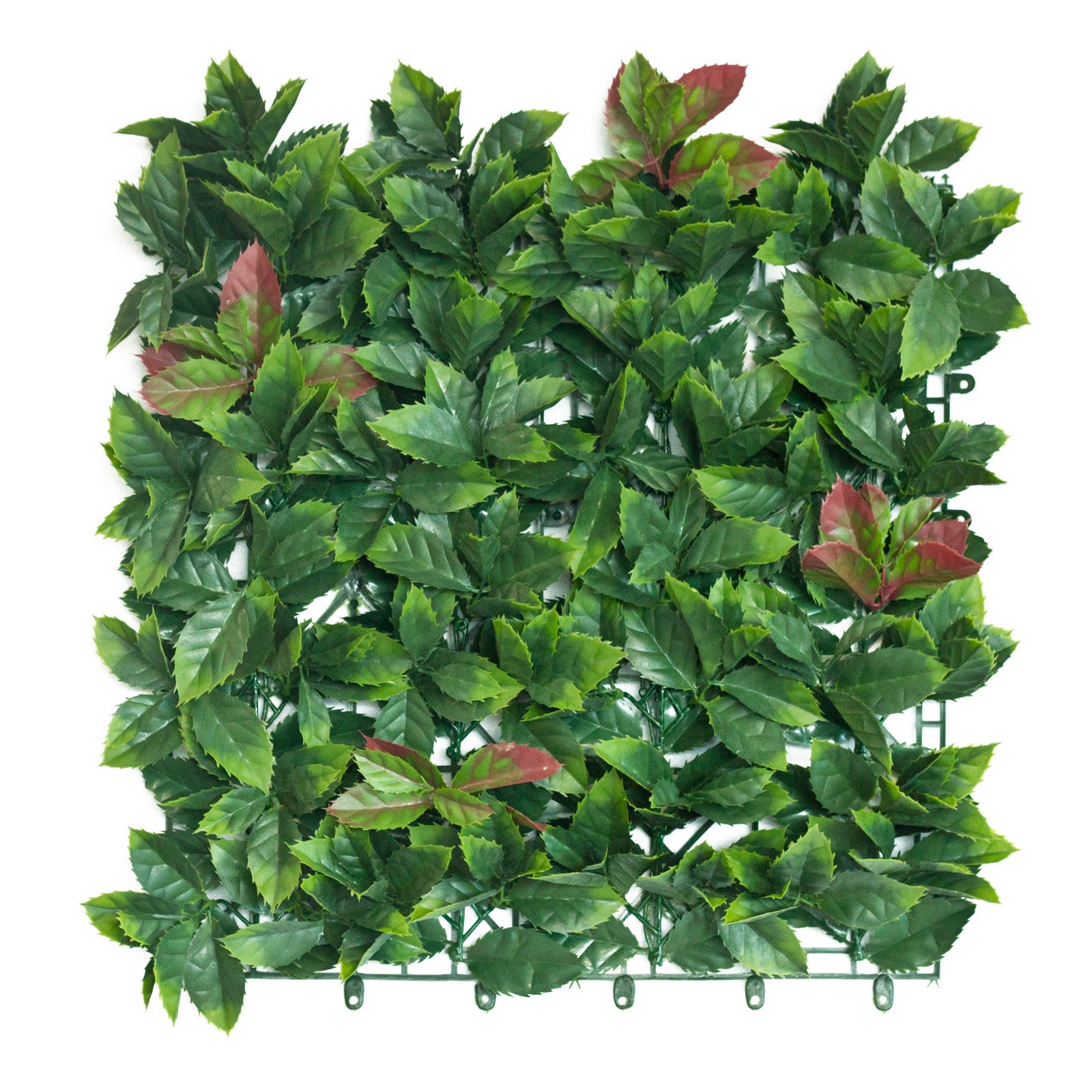 Red Photinia Artificial Hedge Tile: 50cm x 50cm