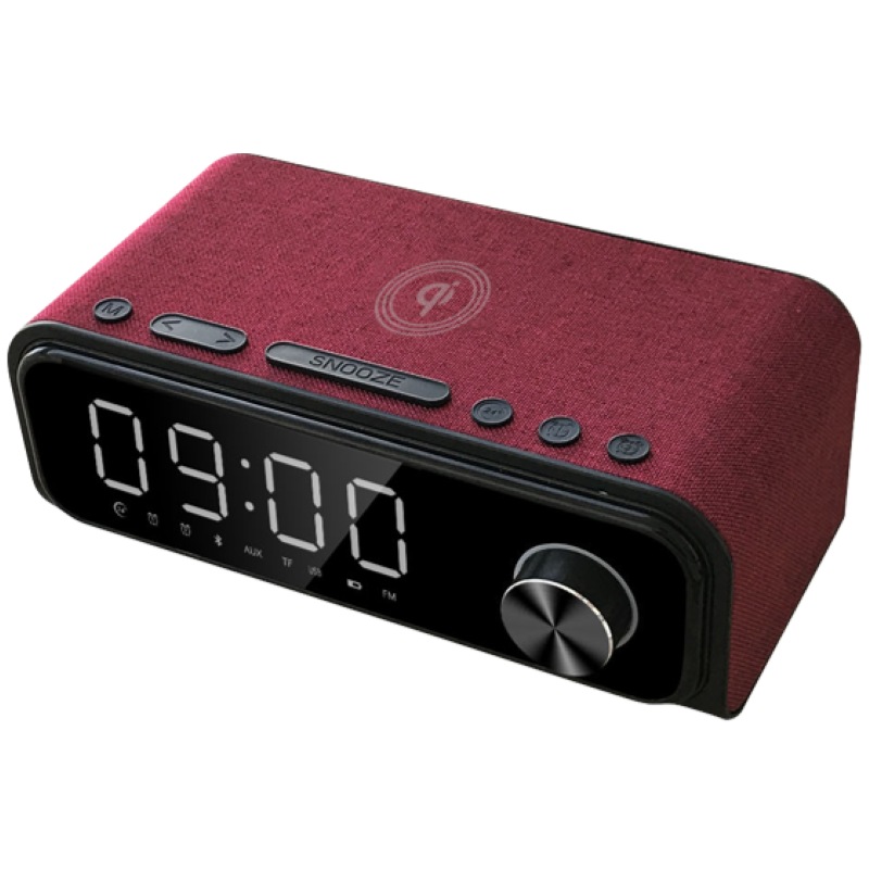 Buy Laser 4in1 Digital Alarm Clock with Wireless Charger, FM Radio
