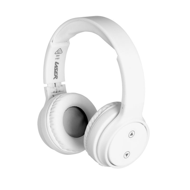 Laser Foldable Wireless Bluetooth Stereo Headphones Bright White