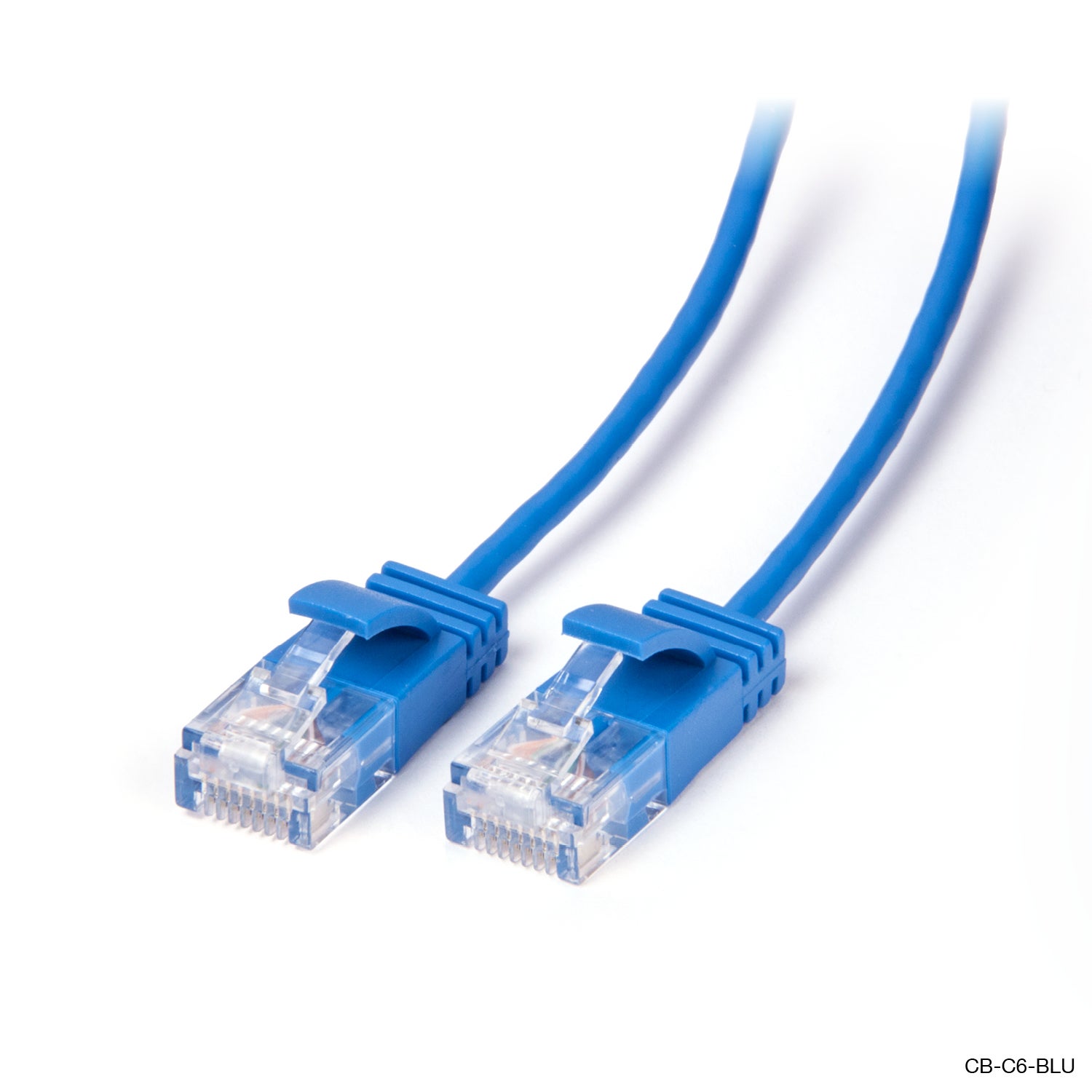 Ultra Slim Cat6 Network Cable Blue 0.3M