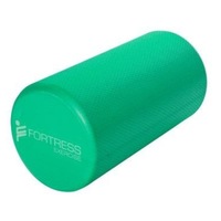 Fortress Round Foam Roller (30x15cm) w/ Exercise Chart - Green
