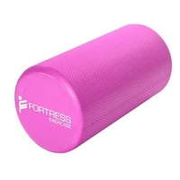 Fortress Round Foam Roller (30x15cm) w/ Exercise Chart - Pink