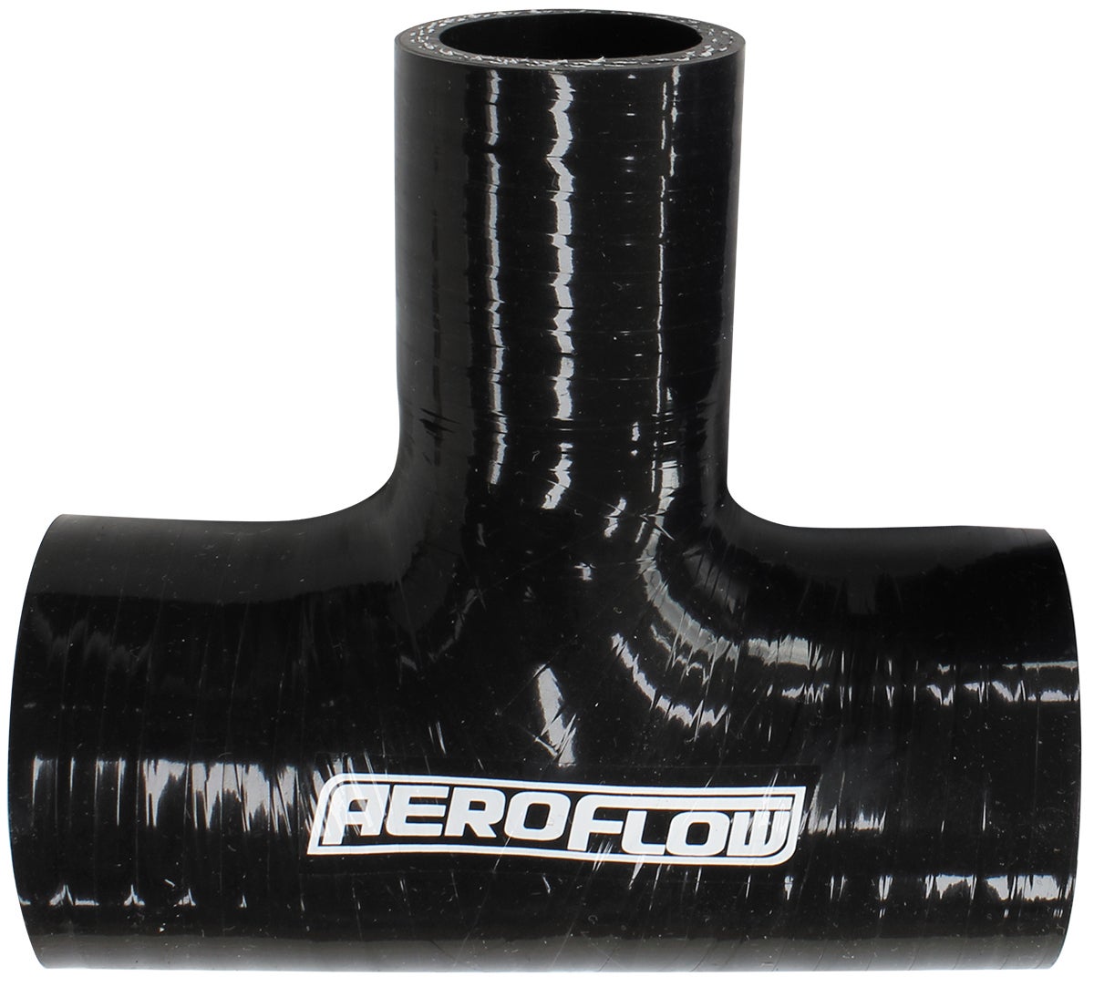 Aeroflow Silicon Tee Piece Hose 1-1/2" 38mm I.D x 1" 25mm Side Leg Black 