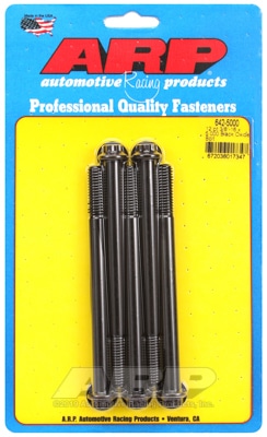 ARP 752-1250 Black Oxide 3/8-24 Fine RH Thread Bolt | 1.250 UHL, 6-Point With 3/8 Socket & Washer (Set Of 5)