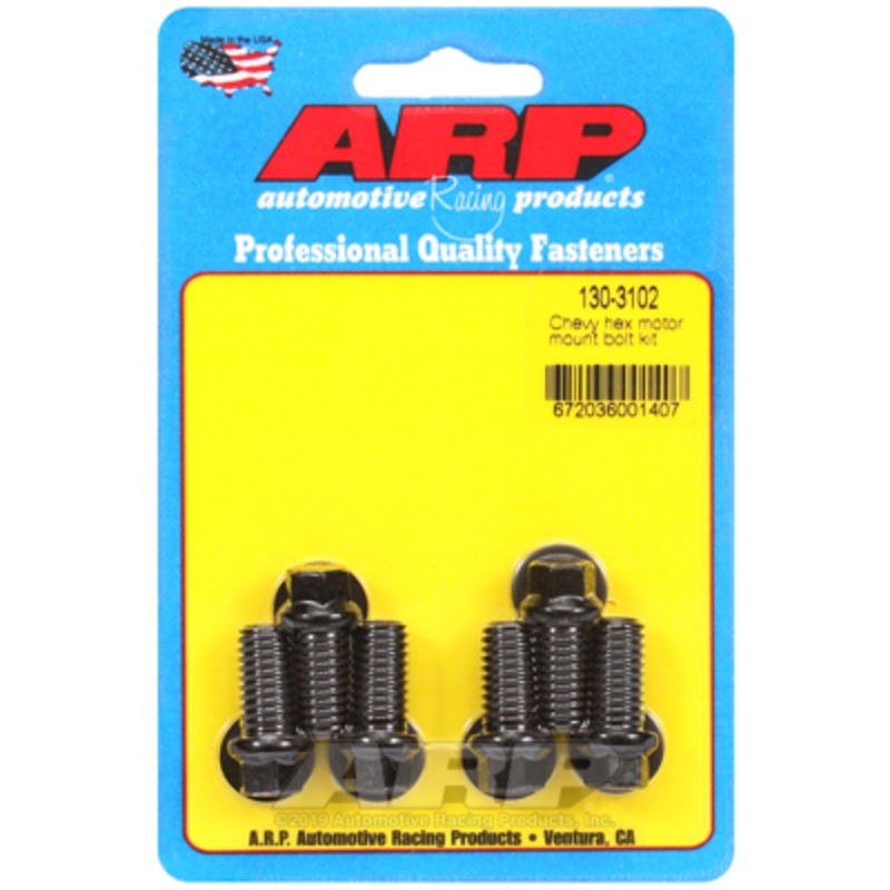 Buy ARP Motor Mount Bolt Kit Hex Head Black Oxide fits SB/BB Chev V8