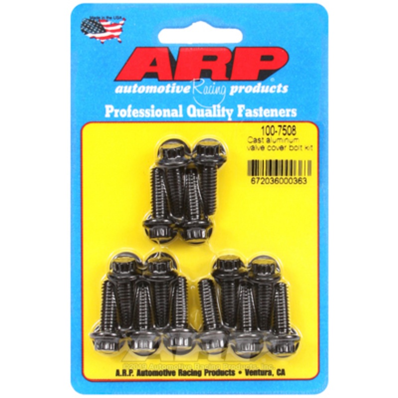 Buy ARP Valve Cover Bolt Kit 12Point Head Black 1/420 Thread x .812