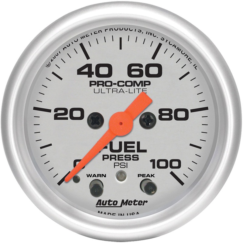 AUTOMETER Fuel Pressure Gauge 2 5/8", 15PSI, Stepper Motor W/ Peak