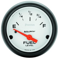 Auto Meter Phantom Series Fuel Level Gauge 2-1/16" Short Sweep GM 0-90 ohms