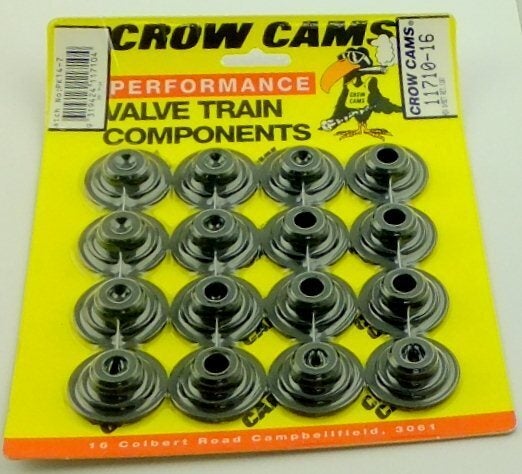 Crow Cams Valve Spring Retainer Chromoly .343in. Stem 1.400in. Total Dia. +.100in. Height 7deg. Locks 16 Pair 11710-16
