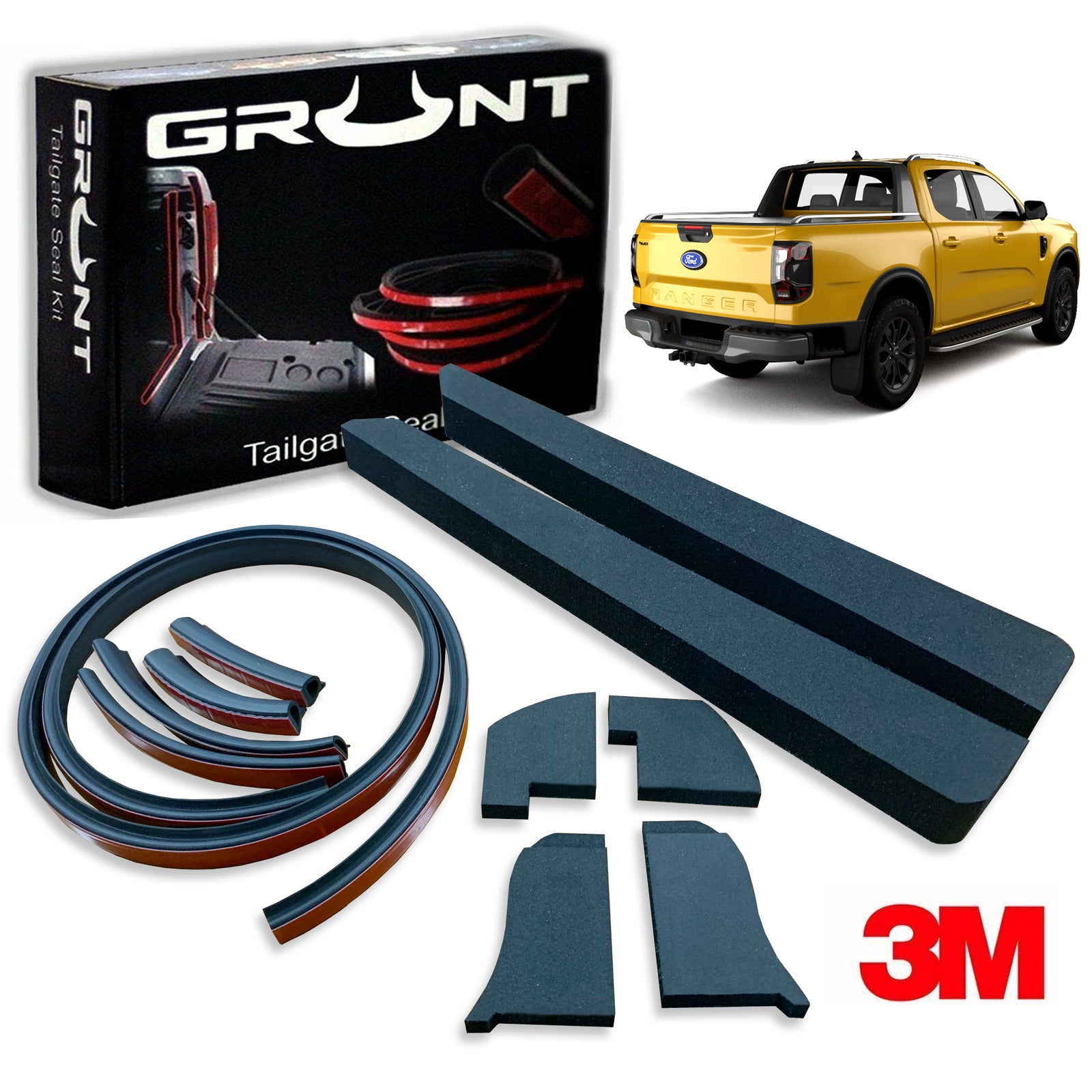 Grunt 4x4 For Ford Ranger Next Gen RA Tailgate Seal Kit Suit Tub-Liner Models 