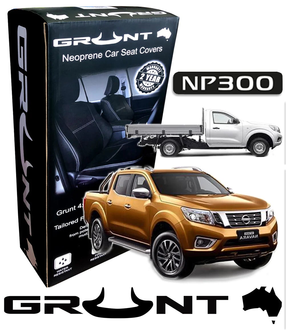 Grunt 4x4 neoprene front seat covers for Nissan Navara NP300 2015-2017 GSC-NP300