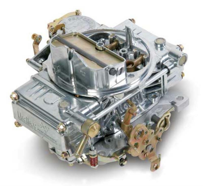 Holley 600 CFM 4-Barrel Street Carburettor Silver Vacuum Secondary Manual Choke