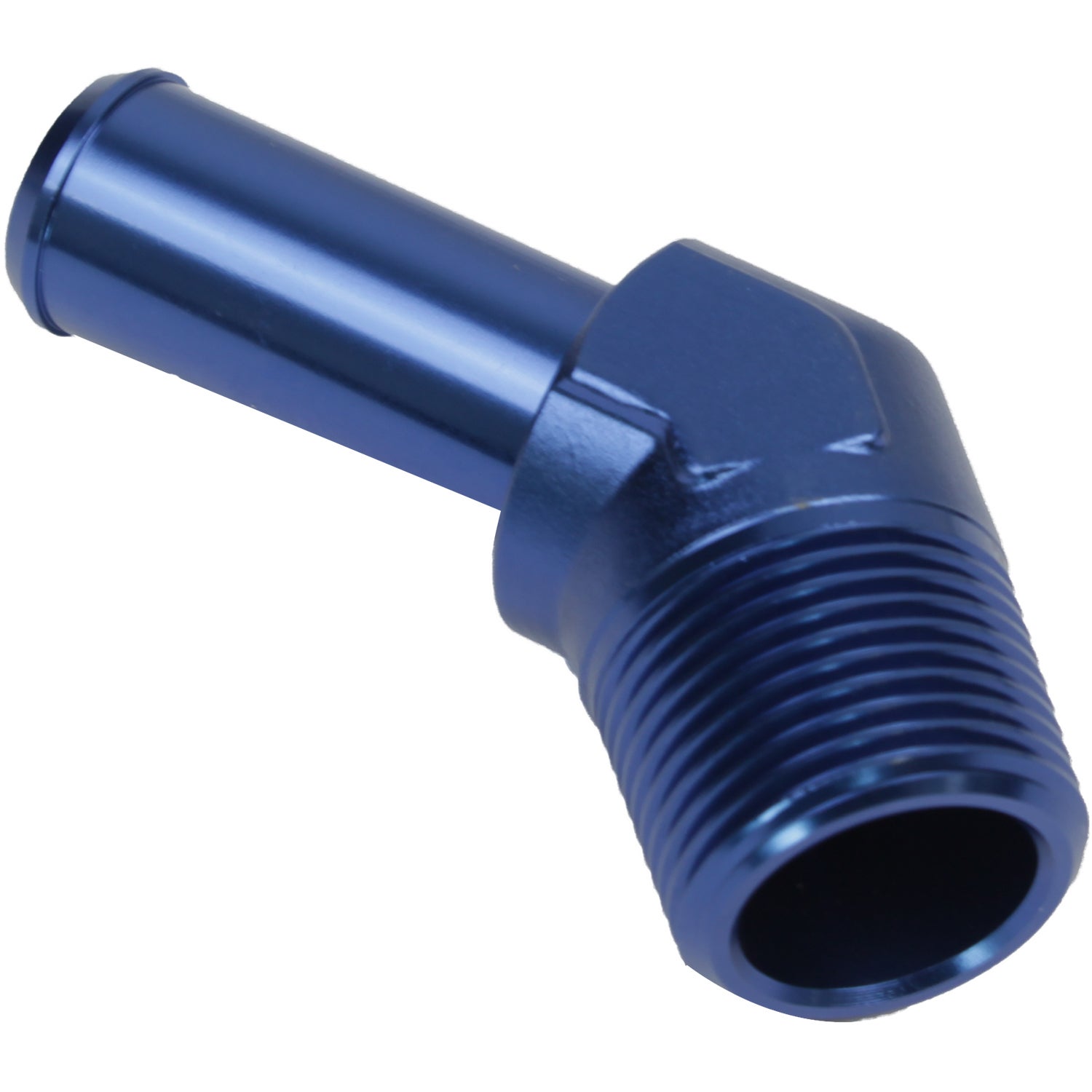 Proflow 45 Degree 1/4in. Barb Male Fitting To 1/8in. NPT Blue PFE845-04
