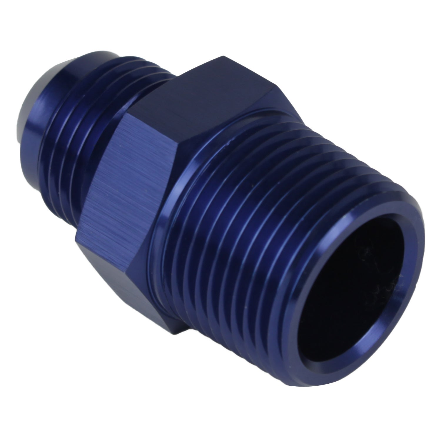 Proflow Adaptor Male -03AN To 3/8in. NPT Straight Blue PFE816-03-06