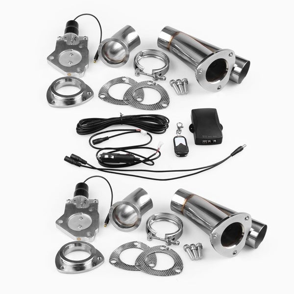 Proflow Dual Exhaust Cutouts Electric Aluminium Bolt On 2.5 in. Diameter Stainle