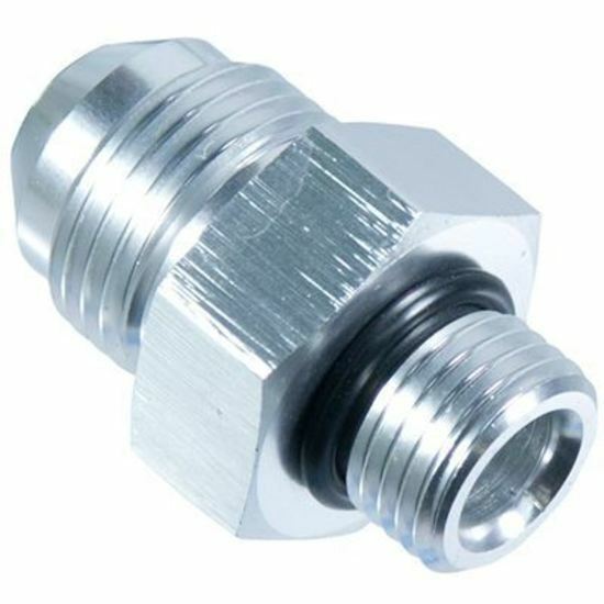 Proflow Fitting Straight Adaptor -06AN To -08AN O-Ring Port Silver PFE920-06-08P