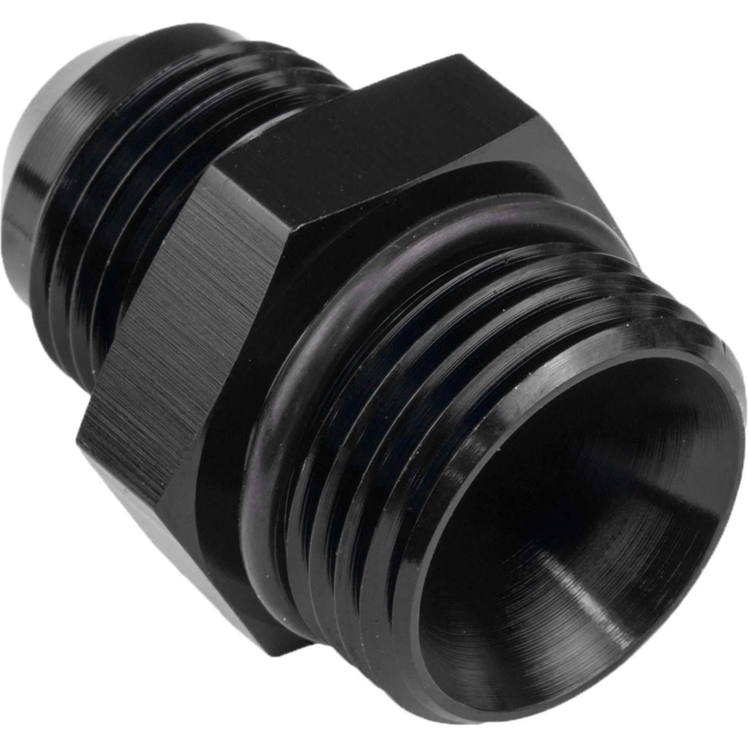 Proflow Fitting Straight Adaptor -10AN To -08AN O-Ring Port Black PFE920-10-08BK