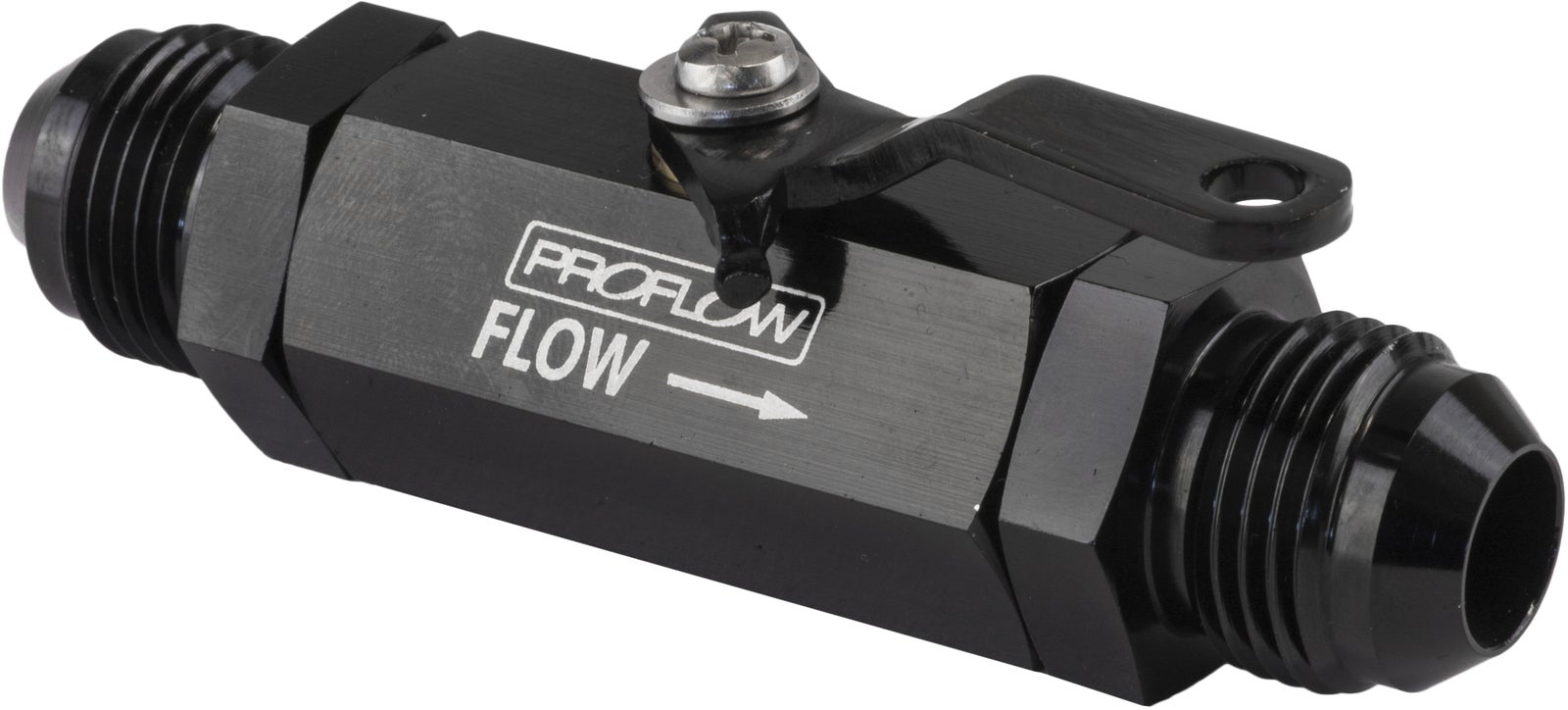 Proflow Valve Shut-Off Aluminium Black -12 AN Male Threads Each PFE1000-12B