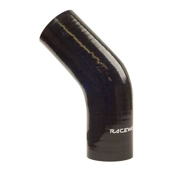 Raceworks Silicone Hose 45-Degree Elbow 1.5'' (38mm) Black SHE-045-150BK
