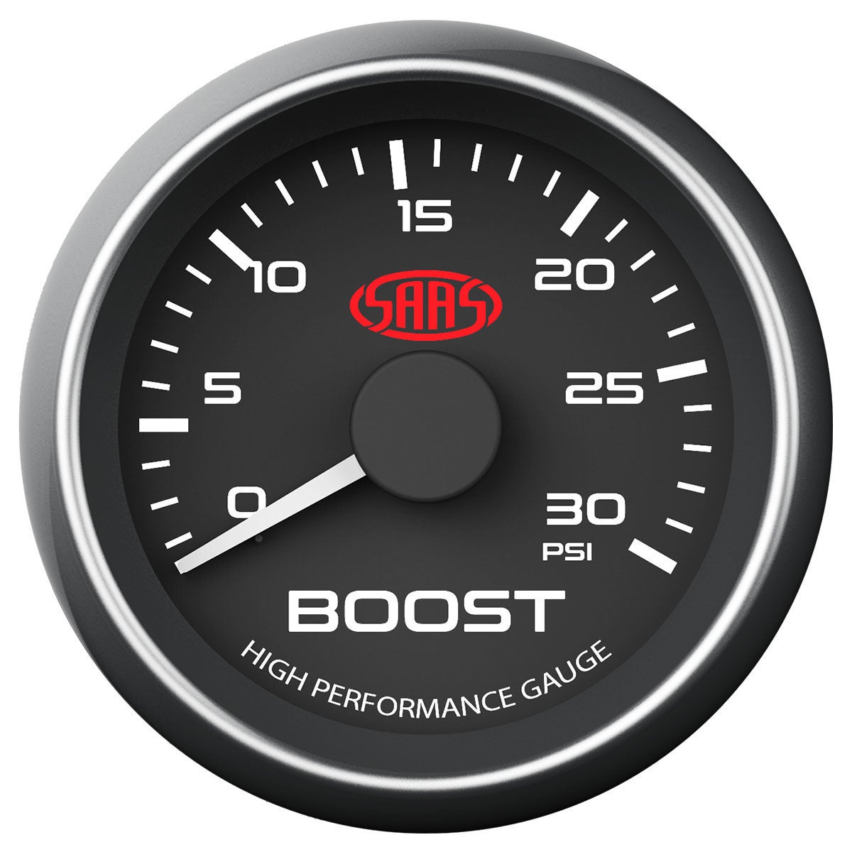 SAAS boost gauge 2" black 0-30psi for Toyota Landcruiser UZJ100R 2UZ-FE 4.7