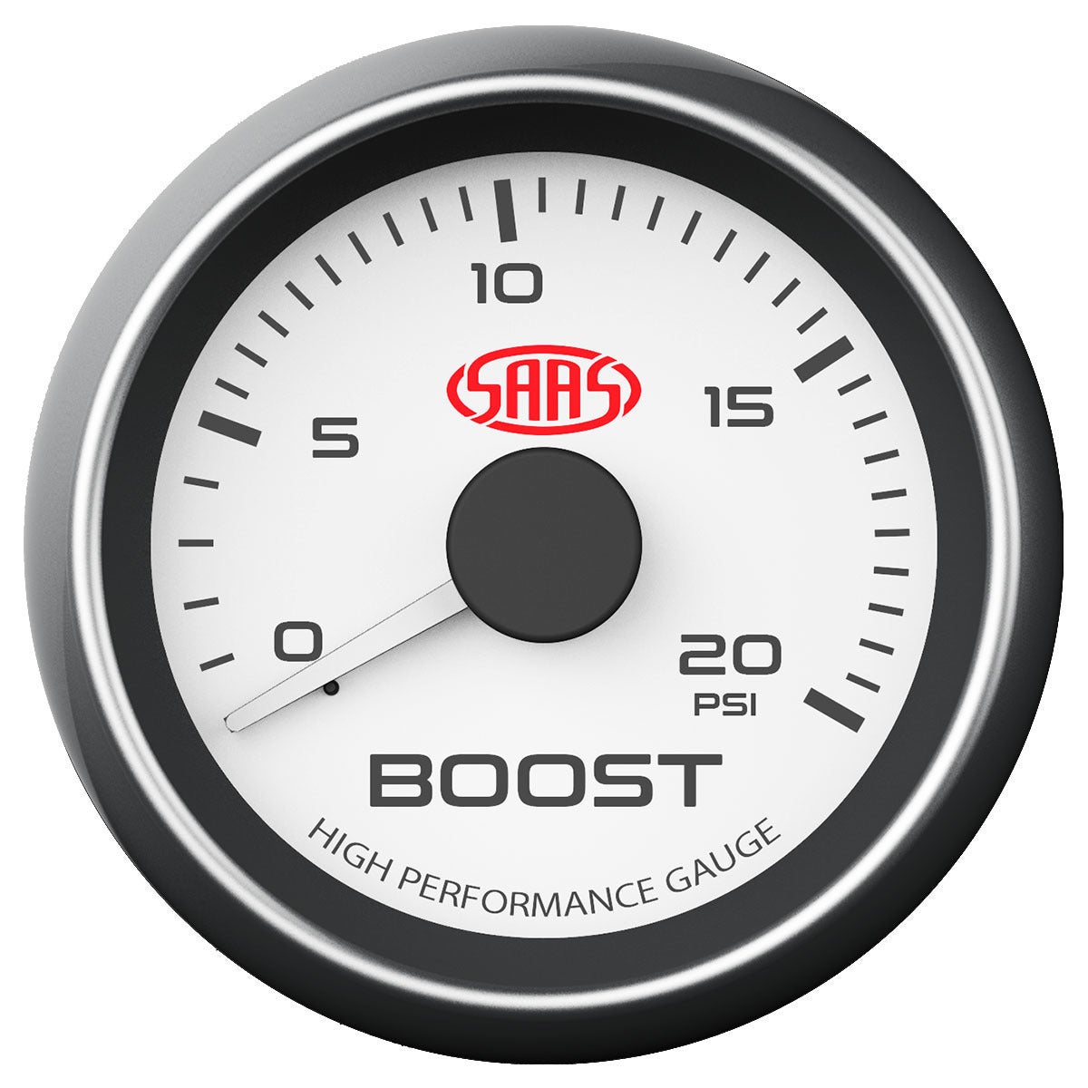 SAAS boost gauge 2" white 0-20psi for Toyota Hilux LN147 5L 3.0 EFI