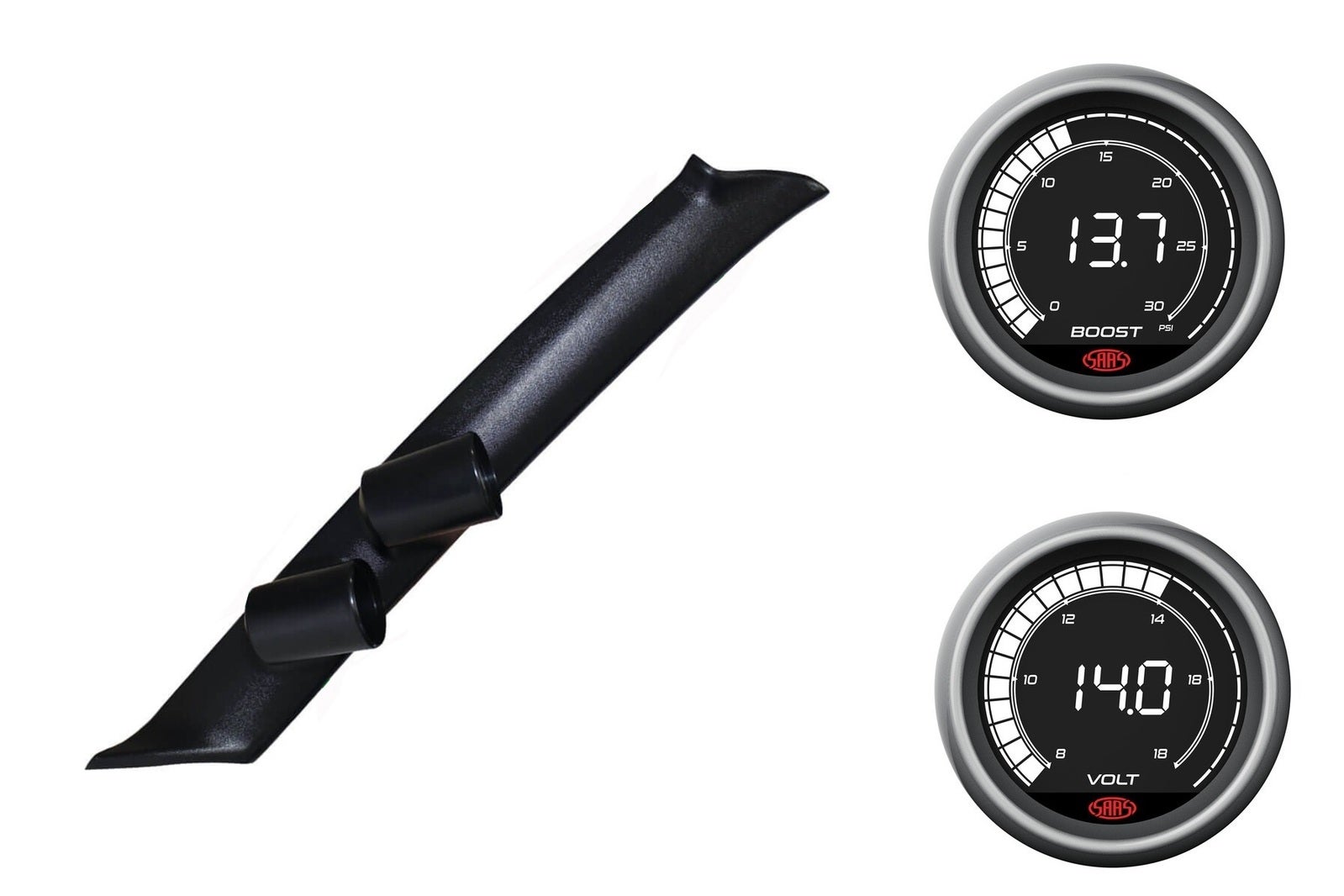 SAAS pillar pod boost voltmeter gauges for Nissan Navara D22 1997-2014