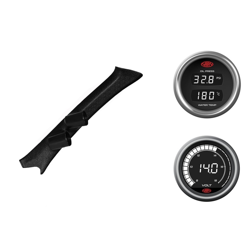 Buy SAAS pillar pod oil/water temp voltmeter gauges for Toyota Hilux