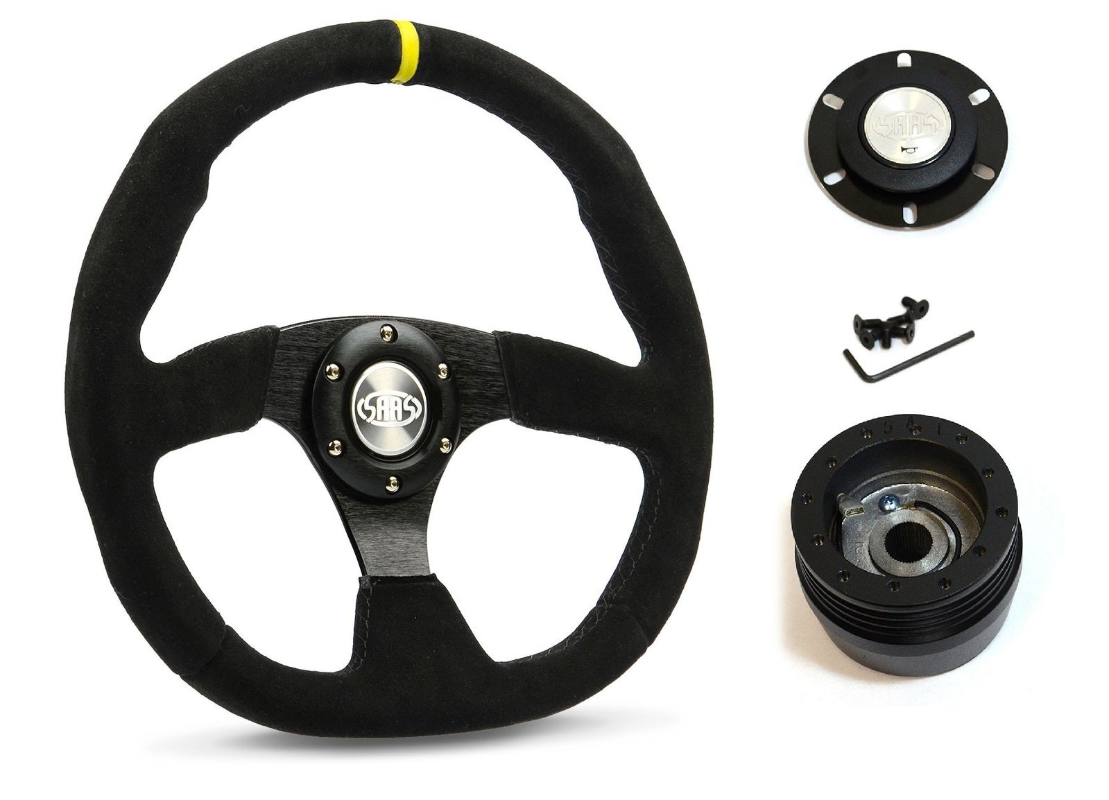 SAAS Steering Wheel D1-SWB-FS2 & boss for Honda Accord Up To 1989