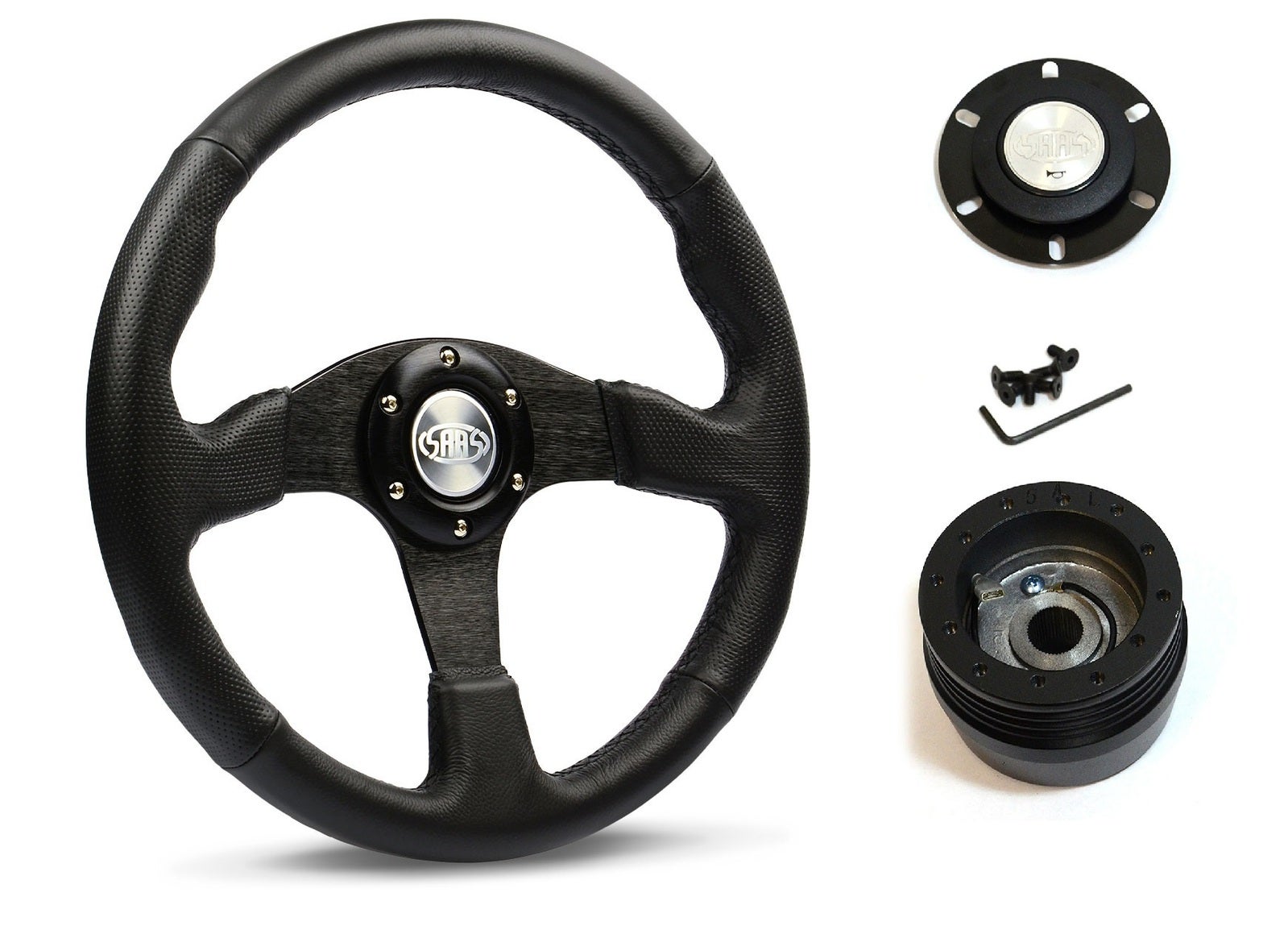 SAAS Steering Wheel D1-SWB-R & boss for Jaguar XJ5 XJ6 Series 2 & 3 XJ12