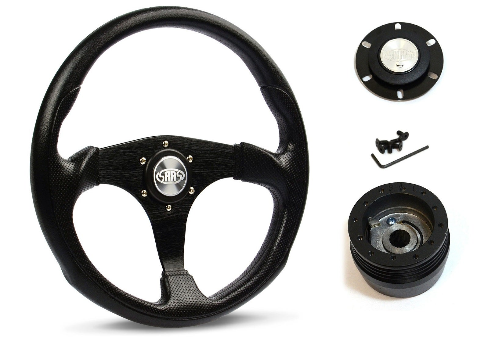 SAAS Steering Wheel SW515B-R & boss for Toyota Hilux 4 Runner 1981-1988