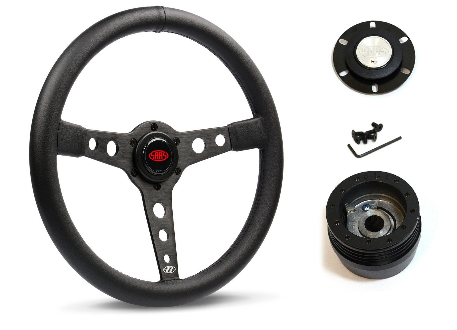 SAAS Steering Wheel SW616OS-BS & boss for Ford Courier 1983-1991