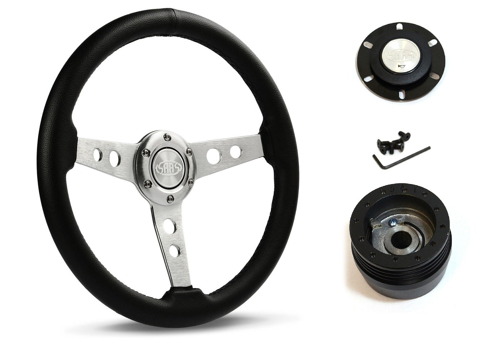 SAAS Steering Wheel SW616OS-R & boss for Datsun King Cab 720 1977-1982