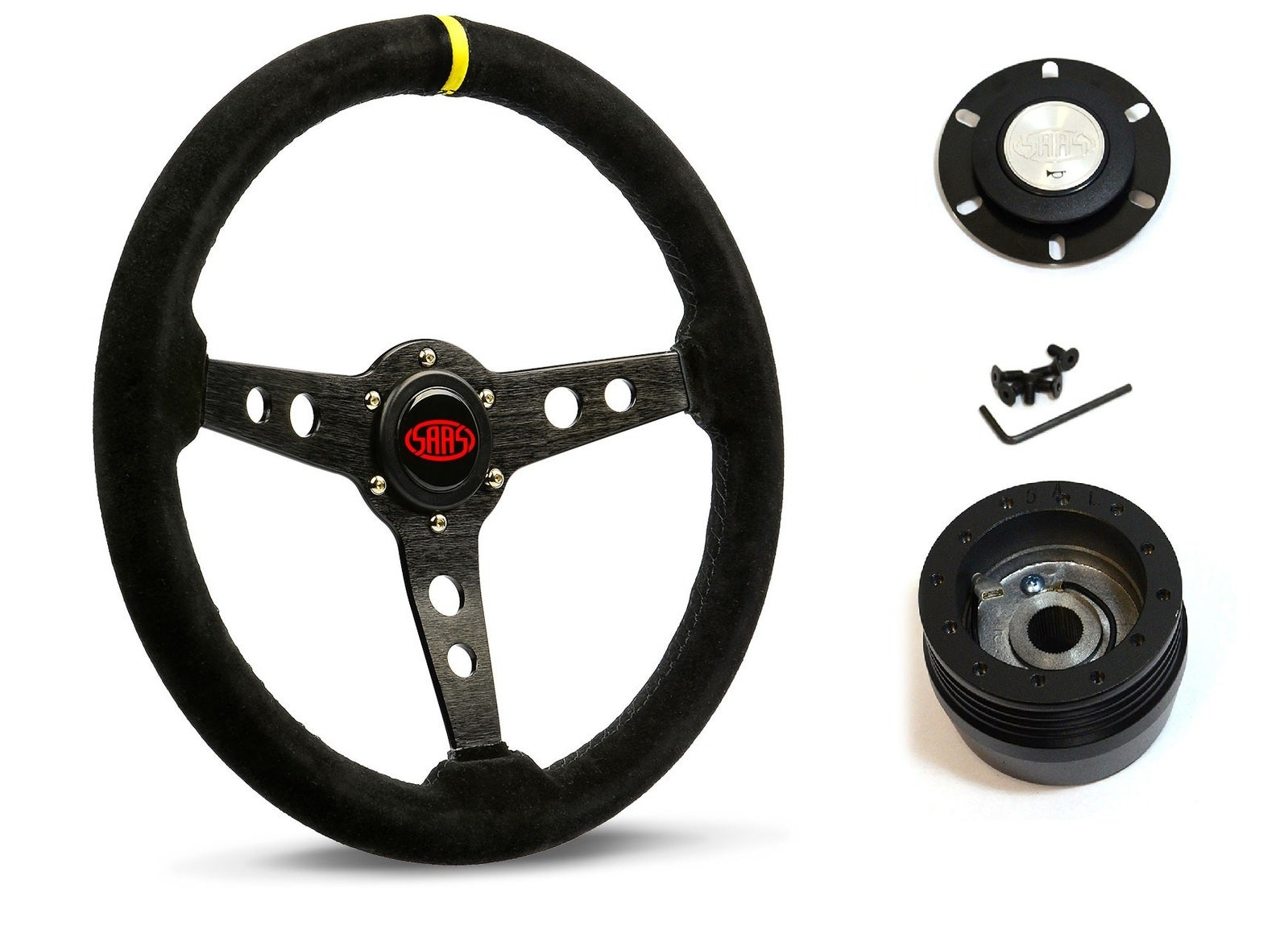 SAAS Steering Wheel SW616OS-S & boss for Datsun King Cab 720 1977-1982