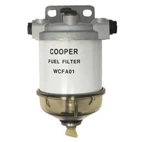 Single CAV-style Diesel Fuel Water Seperator Filter Assembly With Glass Bowl
