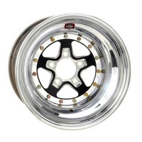 Weld Racing AlumaStar 2.0 15 x 8" Wheel Black Centre /Polished Outer Finish 5 x 4.5" Bolt Circle with 4" Backspace
