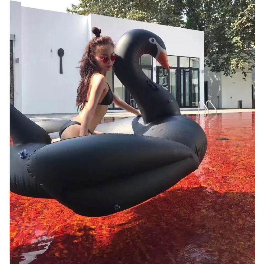 Swan Pool Floats Black Swan Inflatable New Cool 190cm Super Large
