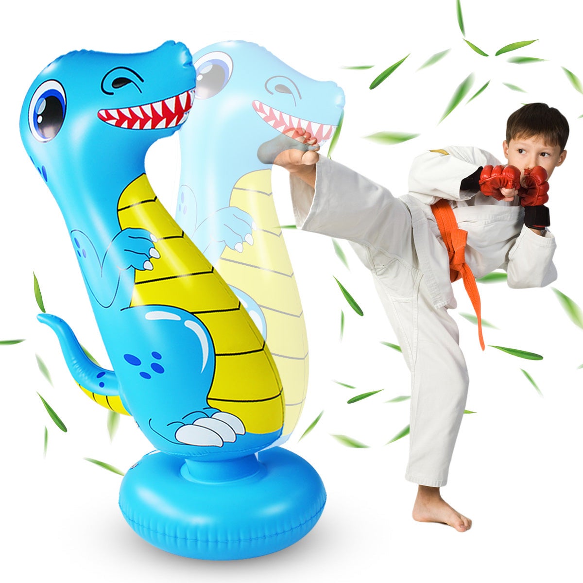Inflatable Boxing Punching Tower Bag Dinosaur Free Standing With Bounce Back 120cm