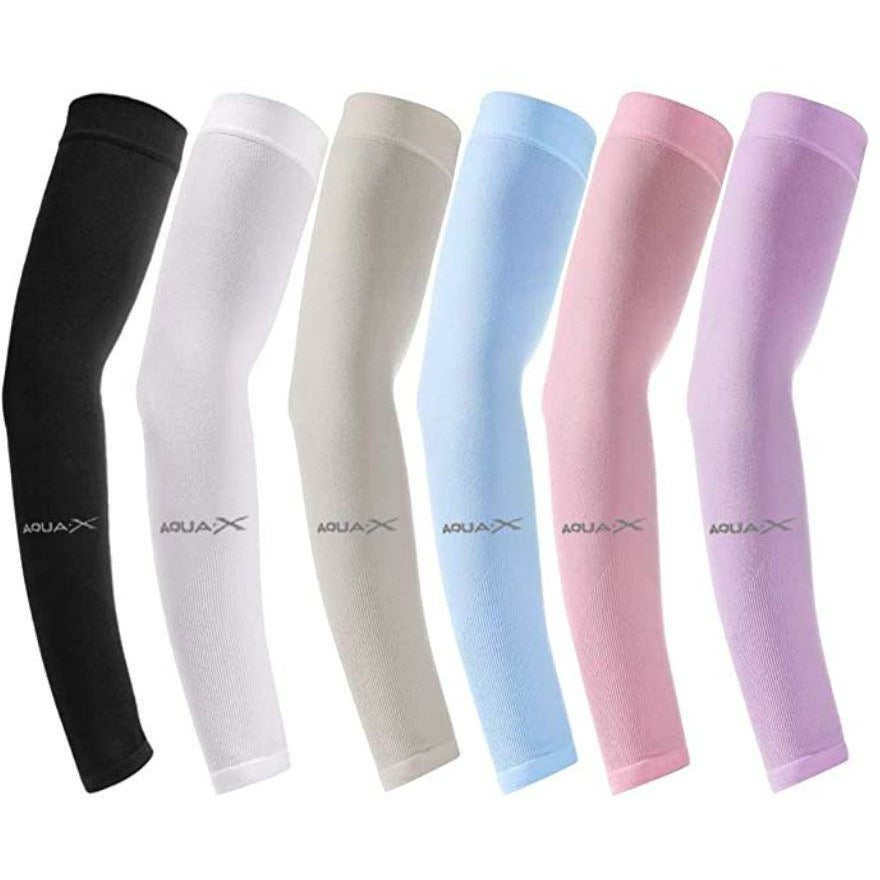 UV Sun Protection Cooling Arm Sleeves For Basketball Running Cycling Golf (7 Colors Available)
