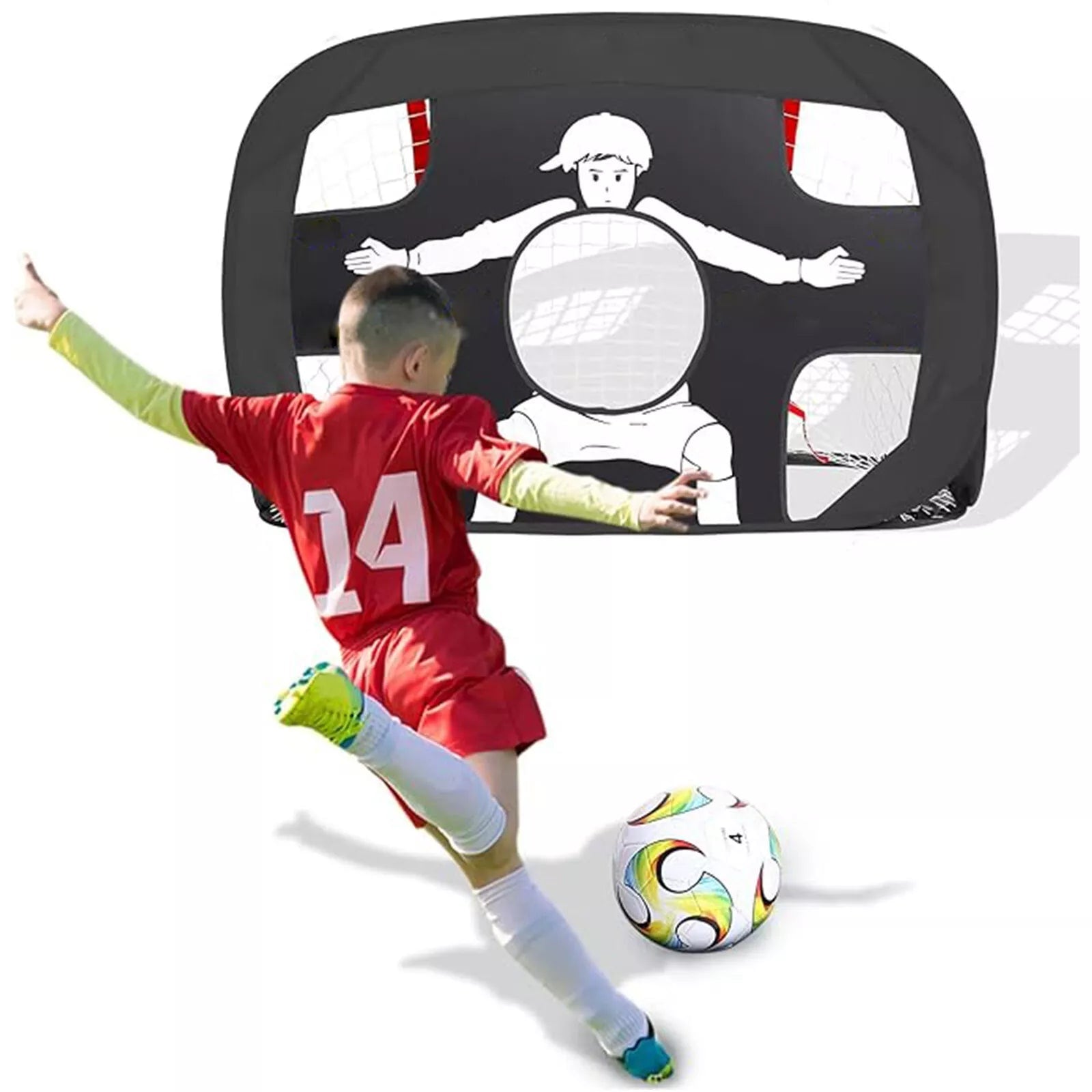 Football Training Net Pocket,Goal Net For Kids Foldable Football Goals Goal Pocket Free Kick Shooting Practice Target Auxiliary FootballTraining Mat Net Training Equipment For Enhancing Skills