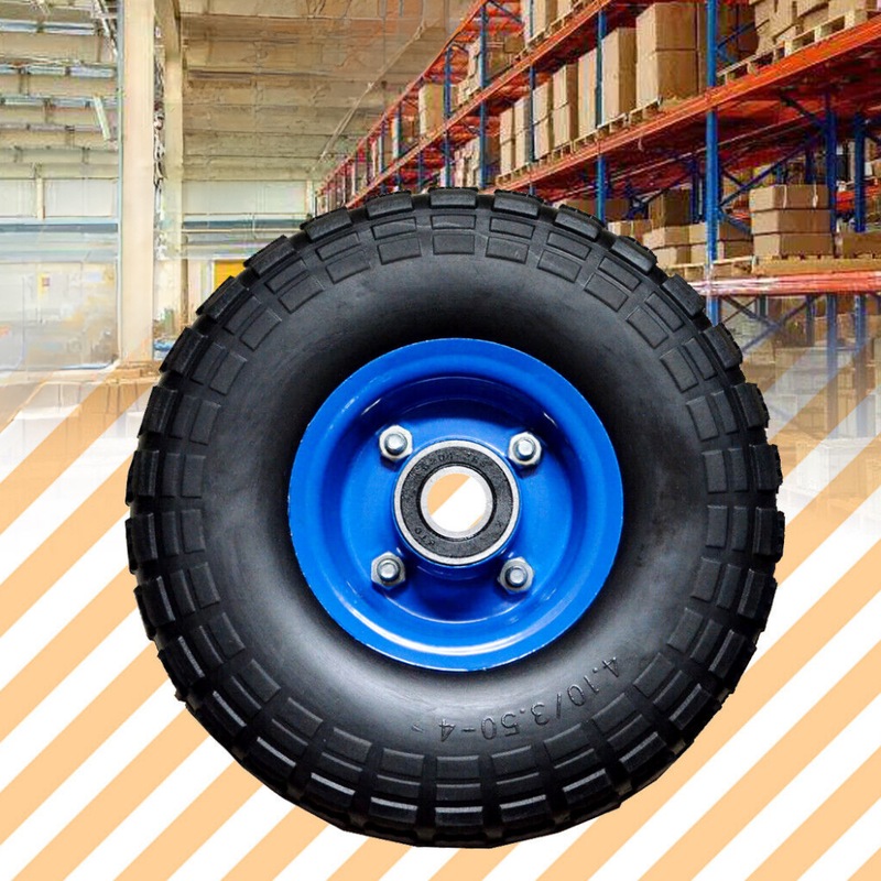 Buy 2 x 10" Hand Trolley Wheel Pneumatic air 3.504 Heavy Duty double hub 20mm New MyDeal