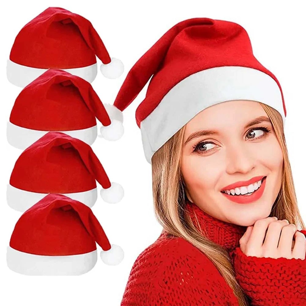 Buy 20X Adult Santa Hat Christmas Cap Costume Xmas Party Wear Costume ...
