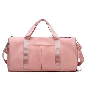 30L Gym Duffel Bags Large Travel Bag Waterproof Fitness Shoes Compartment Pink