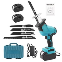 3200W Bushless Cordless Wood Metal Reciprocating Saw 2x Battery 4 Blade Kit