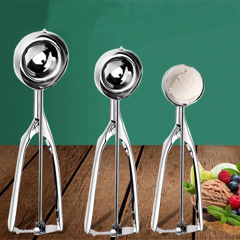 Buy 3Pcs Stainless Steel Ice Cream Scoop Spoon Melon Baller Small