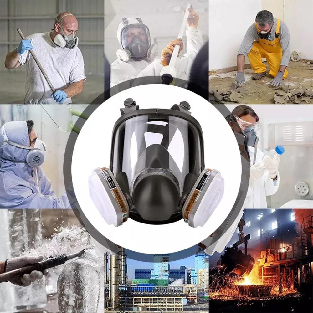 7 IN 1 Gas Mask 6800 Full Face Respirator Paint Spray Chemical Safety
