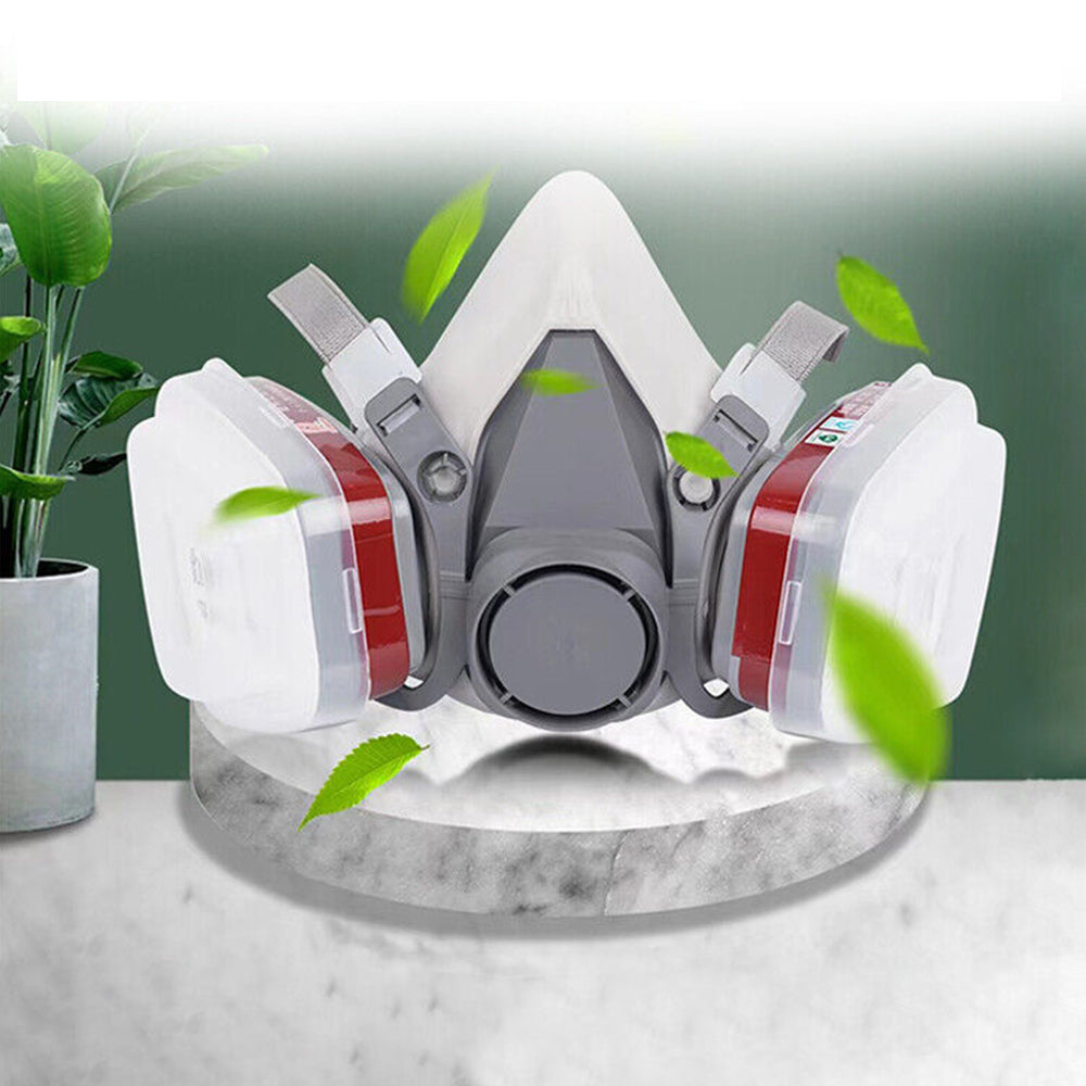7 IN 1 Gas Mask Full Face Respirator Paint Spray Safety Facepiece Chemical