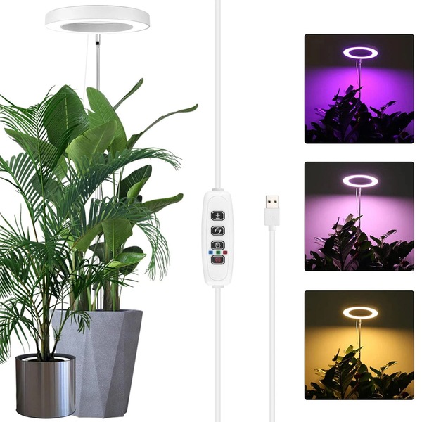 Buy 72 LED Grow Lights for Indoor Plants Halo Ring Full Spectrum ...