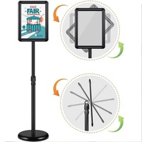A3 Floor Poster Stand Foyer Pedestal Sign Holder Business Menu Display Stand