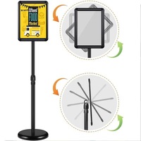 A4 Floor Poster Stand Foyer Pedestal Sign Holder Business Menu Display Stand